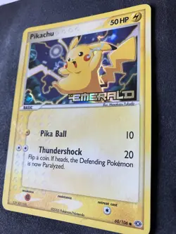 Pokemon Pikachu TCG EX Emerald Card 60/106 Stamped Reverse Holo - Image 2