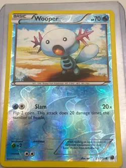 Reverse Holo Wooper 21/116 Plasma Freeze Pokemon TCG Card (LP) - Image 1