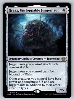 MTG Graaz, Unstoppable Juggernaut R Phyrexia: All Will Be One 229 NM - Image 1