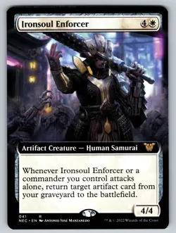 MTG Ironsoul Enforcer (Extended Art) R Commander: Kamigawa: Neon Dynasty 41 NM - Image 1