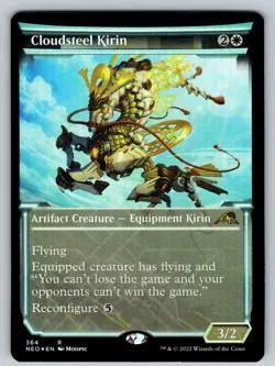 MTG Cloudsteel Kirin (Showcase) Foil R Kamigawa: Neon Dynasty 364 NM - Image 1