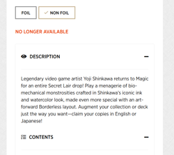 🔥Yoji Shinkawa Foil | MTG | Secret Lair | SLD | Inner pack | - Image 2