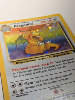 Pokemon TCG Dragonite 4/62 Fossil Holo Rare Unlimited English 1999 100 HP - Image 2