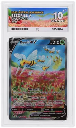 Beedrill V 161/189 Full Special Art Astral Radiance Pokemon TCG 2022 ACE 10 🐝 - Image 1