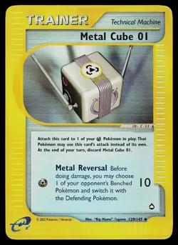 Pokemon Card - Metal Cube Aquapolis 129 Reverse Holo Uncommon - Image 1