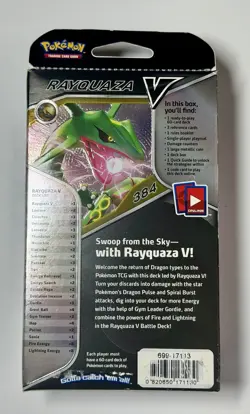 Pokemon TCG: Rayquaza V Battle Deck 2021 Legendary Dragon Types - Image 4