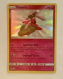 Pokemon TCG Diancie Hidden Fates SV36/SV94 Holo Shiny Holo Rare - Image 1