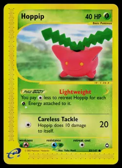 HOPPIP 83 COMMON AQUAPOLIS POKEMON LP - Image 1