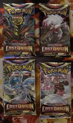 Pokemon Lost Origin Pack Art Set / 4x Factory Sealed Booster Packs - Image 1