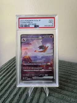 Pokemon Charizard ex Special Art Rare Holo 201/165 SV2a JP PSA 9 - Image 1