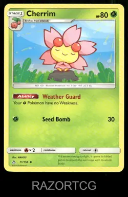 CHERRIM 11/156 UC ULTRA PRISM POKEMON LP - Image 1