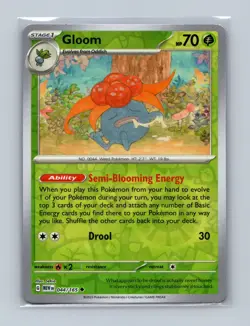 Gloom 044/165 Uncommon 151 Pokemon Reverse Holo Lightly Played - Image 1