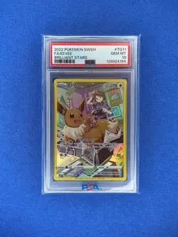 2022 Pokemon Brilliant Stars EEVEE TG11 Full Art Ultra Rare PSA 10 Gem Mint - Image 1