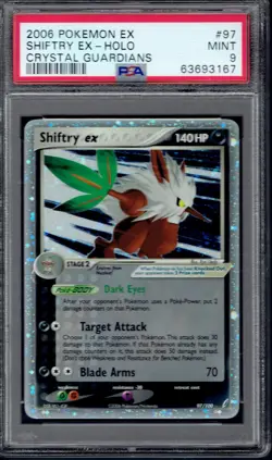 2006 Pokemon Shiftry EX Holo 97/100 PSA 9 (Crystal Guardians) - Image 1