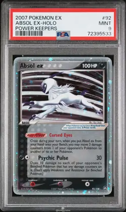 Absol EX Holo 92/108 PSA 9 EX Power Keepers Pokemon CC14 - Image 1