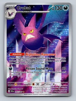 Pokemon TCG Crobat Holo Illustration Rare ME04: Chaos Rising 093/086 - Image 1
