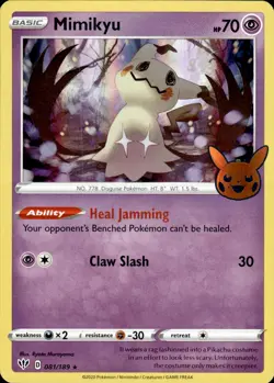 MIMIKYU 081/189 HOLO P TRICK OR TRADE BOOSTER POKEMON HOLO NEAR MINT - Image 1