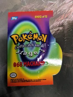 Pokemon TV Animation Series 3 Die Cut Machamp #68 3 EVO12 Topps Blue Logo - Image 2