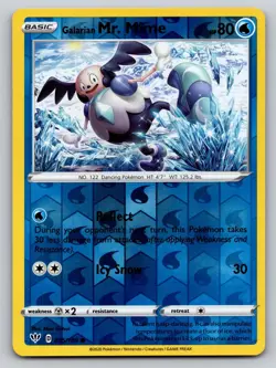 Galarian Mr. Mime 035/189 Common Darkness Ablaze Pokemon Reverse Holo Near Mint - Image 1