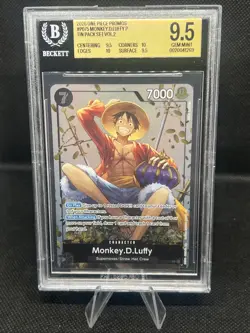 2026 ONE PIECE PROMOS TIN PACK SET VOL.2 #075 MONKEY D. LUFFY PSA 9.5 - Image 1