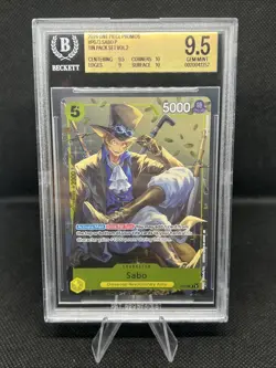 2026 One Piece Sabo #P-074 Tin Pack Set Vol. 2 Promo Bgs 9.5 - Image 1