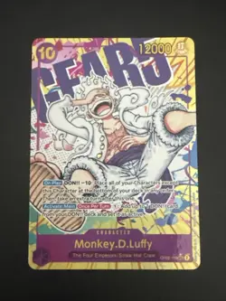 One Piece TCG Monkey D. Luffy OP05-119 Alternate Art Foil Secret Rare Gear 5 - Image 1