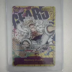 One Piece TCG Monkey D. Luffy OP05-119 Alternate Art Foil Secret Rare Gear 5 - Image 2