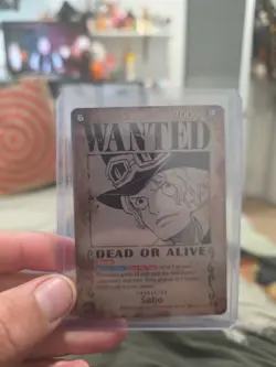 One Piece TCG Sabo 120 Wanted Poster Carrying On His Will OP13 - Image 1