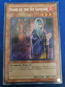 Yugioh Hand Of The Six Samurai TDGS-EN085 Secret Rare 1st Ed - Image 1