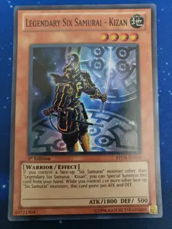 Yugioh Legendary Six Samurai - Kizan STOR-EN020 Super Rare 1st Ed - Image 1