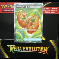 Buddy Buddy Poffin 167/132 Mega Evolution Full Art Secret Rare Pokemon Card NM - Image 1