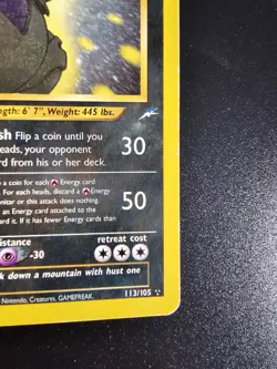 Pokemon TCG Shining Tyranitar Neo Destiny Holo Card 113/105 Unlimited MP - Image 5