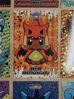 Eevee Ponchos Pokemon Let's Go Eevee Card Database GOLD STARS - 9 Card Set - Image 3