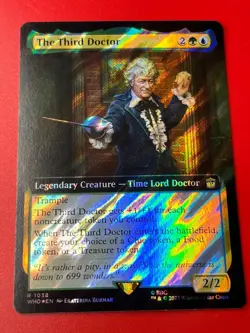 1x BORDERLESS SURGE FOIL THE THIRD DOCTOR - Doctor Who MTG Magic the Gathering - Image 1