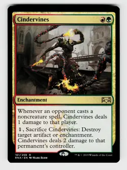 MTG, Ravnica Allegiance, Cindervines, Normal, No.161, R Enchantment - Image 1