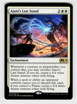 MTG, Core Set 2019, Ajani's Last Stand, Normal, No.4, R Enchantment - Image 1