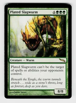 MTG, Mirrodin, Plated Slagwurm, Normal, No.127, R Creature - Wurm - Image 1