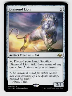 MTG, Modern Horizons 2, Diamond Lion, Normal, No.225, R Artifact Creature - Cat - Image 1