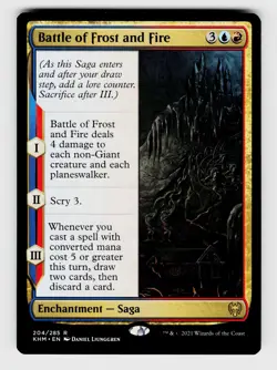 MTG, Kaldheim, Battle of Frost and Fire, Normal, No.204, R Enchantment - Saga - Image 1
