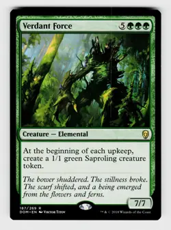 MTG, Dominaria, Verdant Force, Normal, No.187, R Creature - Elemental - Image 1