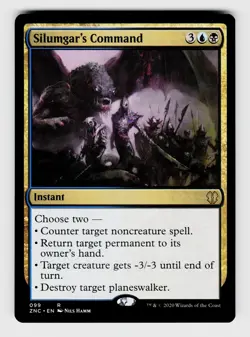 MTG, Commander: Zendikar Rising, Silumgar's Command, Normal, No.99, R Instant - Image 1