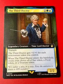 1x BORDERLESS THE THIRD DOCTOR - Doctor Who - MTG - Magic the Gathering - Image 1