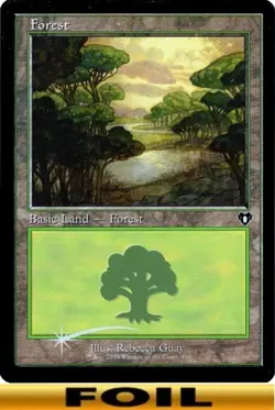 1x - FOREST - #450 - RETRO FOIL - Commander Masters - NM MTG - Image 1