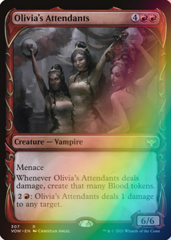 MTG - Olivia's Attendants - Foil Showcase - VOW 307 - Crimson Vow - Rare - Image 1