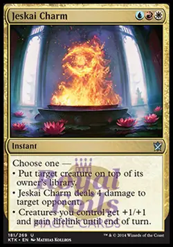 Jeskai Charm 2x FOIL MTG KTK Khans of Tarkir Uncommon MINT blue red white - Image 1