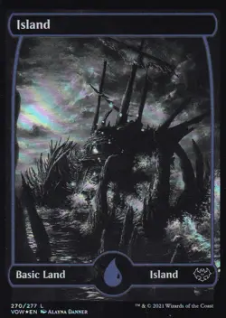MTG Innistrad Crimson Vow - Island - VOW 270 - Showcase FOIL - Image 2