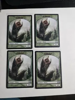 Wurm (6/6) MTG M12and M13 Token x4 - Magic Card - Image 1