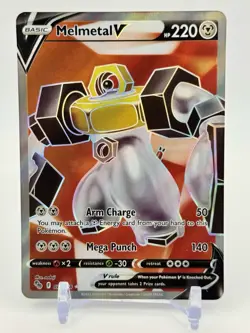 Melmetal V 075/078 Pokemon GO Ultra Rare Full Art Rare Pokemon TCG *LP* - Image 1