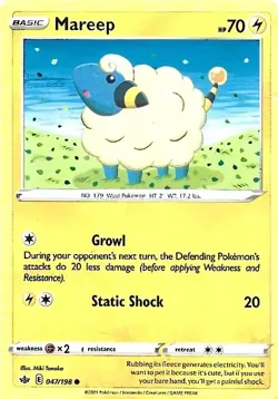 Pokemon Sword & Shield Chilling Reign Mareep 47/198 Common - Image 1