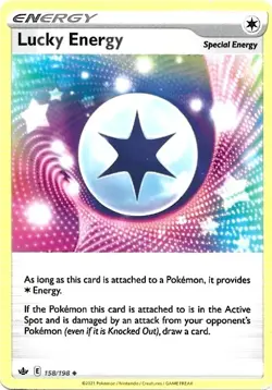 Pokemon Sword & Shield Chilling Reign Lucky Energy 158/198 Uncommon - Image 1